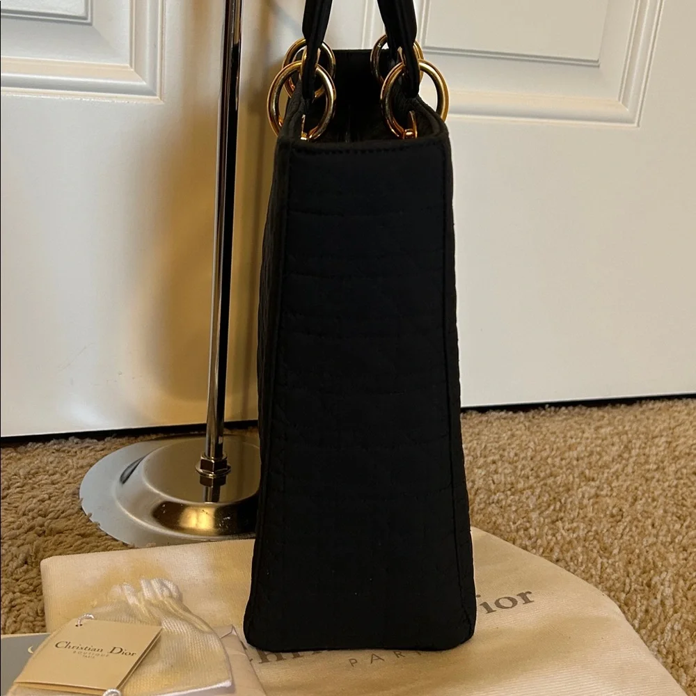 Christian Dior Lady Dior Cannage Black Tote Bag- Like New!! - Picture 5 of 12